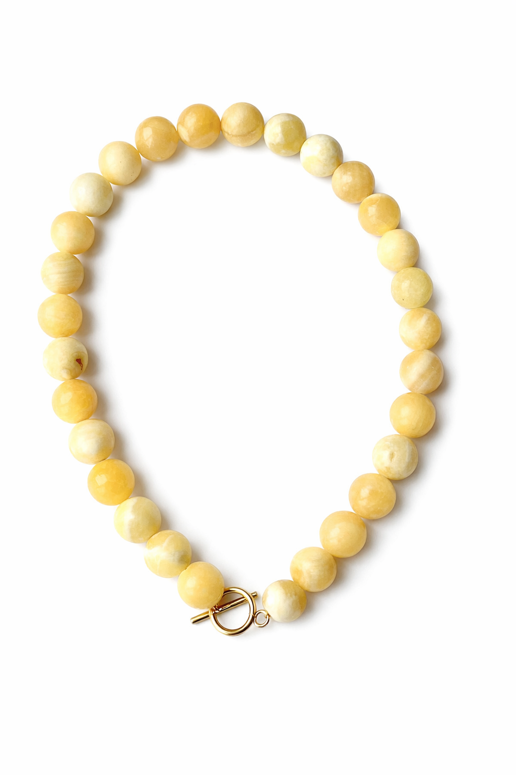 Yellow Honey Jade Necklace – Warm & Radiant