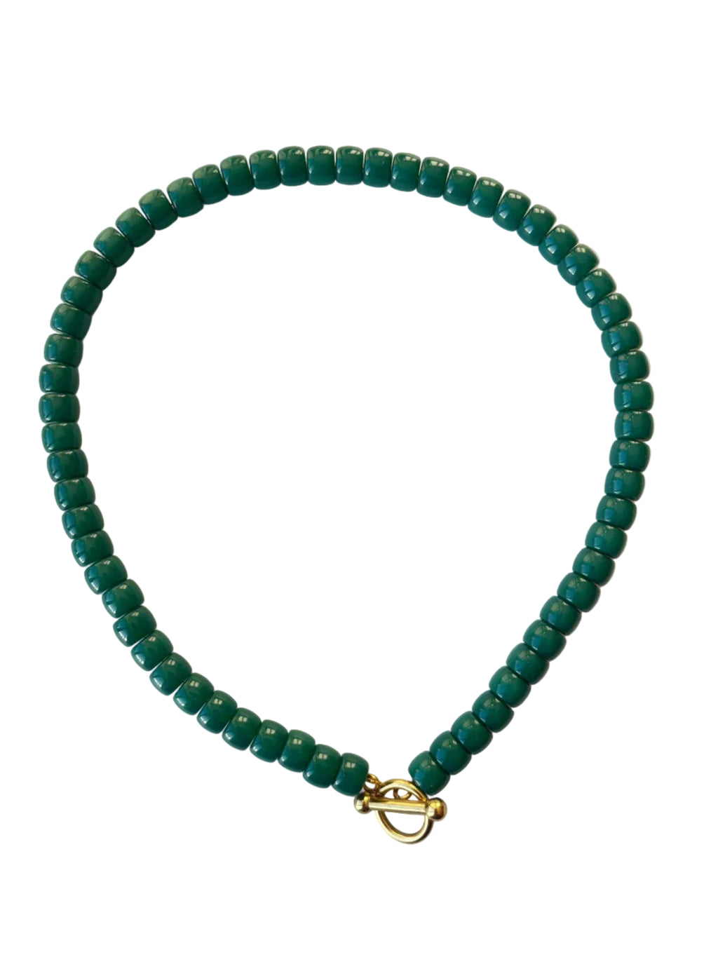 Dark Green Bead Necklace Vienne