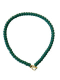 Dark Green Bead Necklace Vienne