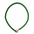 Green necklace with red Jaspis
